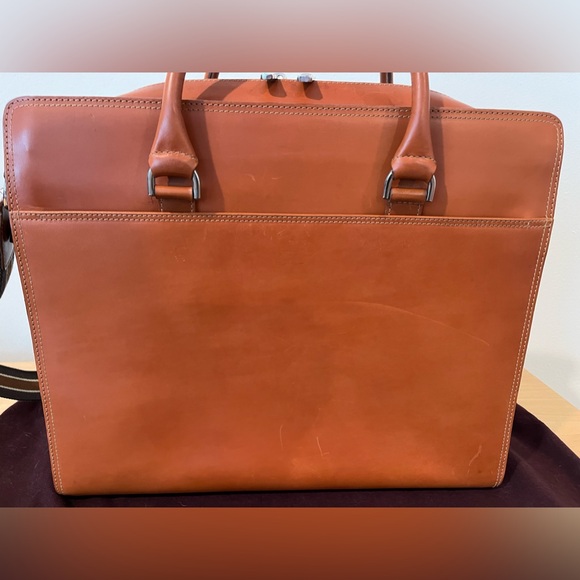 Mulberry large briefcase in cognac leather - Picture 6 of 13